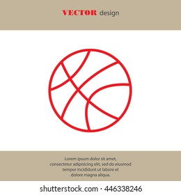 Web line icon. Basketball