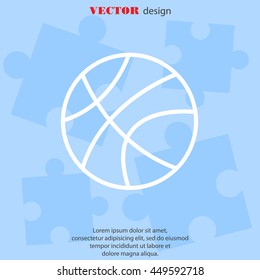 Web line icon. Basketball