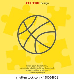 Web line icon. Basketball