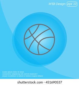 Web line icon. Basketball