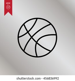 Web line icon. Basketball