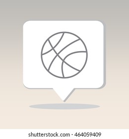 Web line icon. Basketball