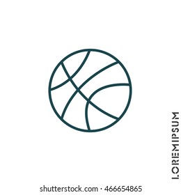 Web line icon. Basketball
