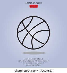 Web line icon. Basketball