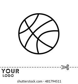 Web line icon. Basketball