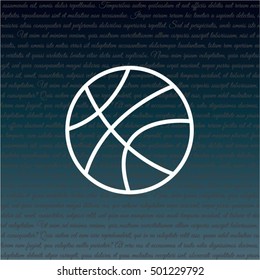 Web line icon. Basketball