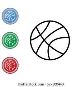 Web line icon. Basketball