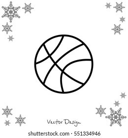 Web line icon. Basketball