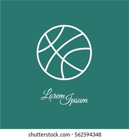 Web line icon. Basketball