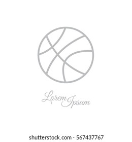 Web line icon. Basketball