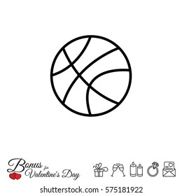 Web line icon. Basketball
