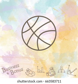 Web line icon. Basketball