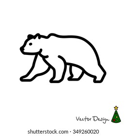 Web line icon. Bear; wild animals