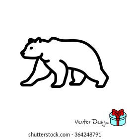 Web line icon. Bear; wild animals