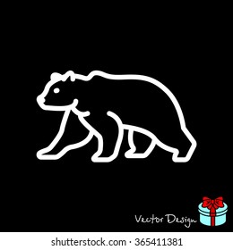 Web line icon. Bear; wild animals