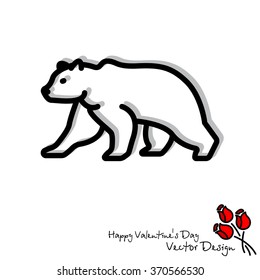 Web line icon. Bear; wild animals