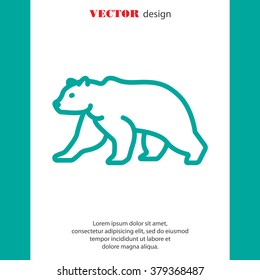 Web line icon. Bear; wild animals