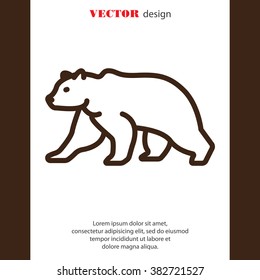 Web line icon. Bear; wild animals
