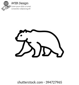 Web line icon. Bear; wild animals
