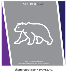 Web line icon. Bear; wild animals