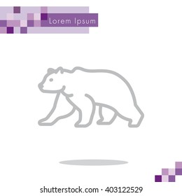 Web line icon. Bear; wild animals