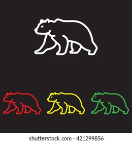 Web line icon. Bear; wild animals