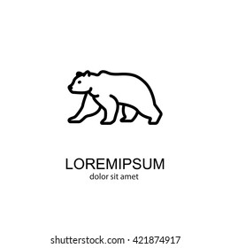 Web line icon. Bear; wild animals
