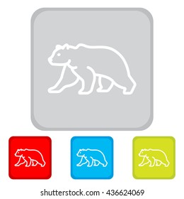 Web line icon. Bear; wild animals