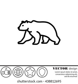 Web line icon. Bear; wild animals