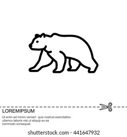 Web line icon. Bear; wild animals