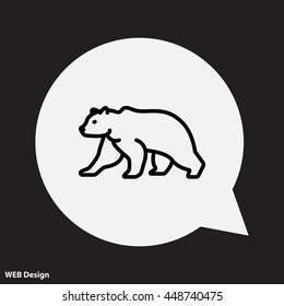 Web line icon. Bear; wild animals