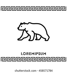 Web line icon. Bear; wild animals
