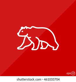 Web line icon. Bear; wild animals