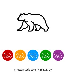 Web line icon. Bear; wild animals