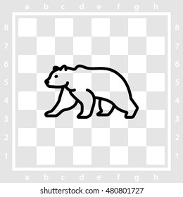 Web line icon. Bear; wild animals