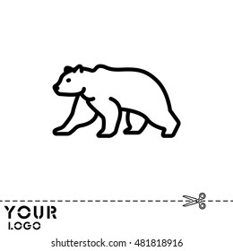 Web line icon. Bear; wild animals