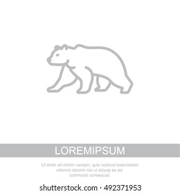 Web line icon. Bear; wild animals