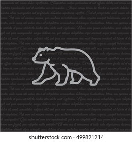 Web line icon. Bear; wild animals