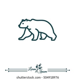 Web line icon. Bear; wild animals