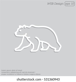 Web line icon. Bear; wild animals