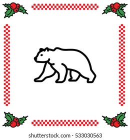 Web line icon. Bear; wild animals