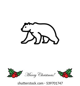 Web line icon. Bear; wild animals