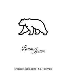 Web line icon. Bear; wild animals