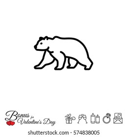 Web line icon. Bear; wild animals