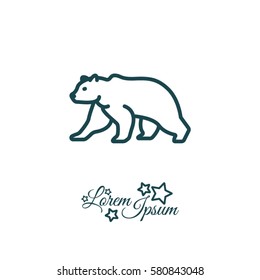 Web line icon. Bear; wild animals