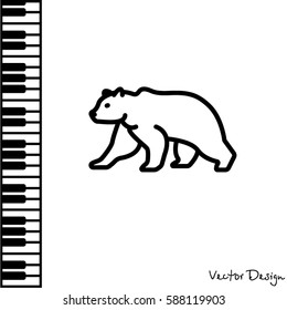 Web line icon. Bear; wild animals