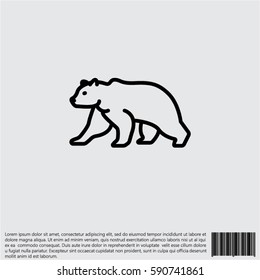Web line icon. Bear; wild animals