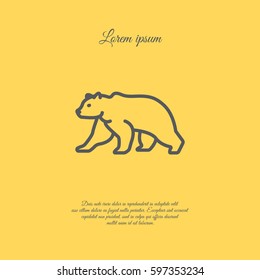Web line icon. Bear; wild animals