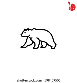Web line icon. Bear; wild animals