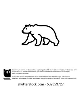 Web line icon. Bear; wild animals